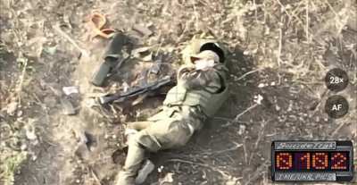 The most cringe video of an attempt by RF fighter to off himself after a non-life threatening, under most circumstances, except being an RF fighter, injury. 