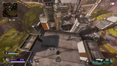 If you put an octane pas above the combat sone and punch into it, you can stay up there infinitely