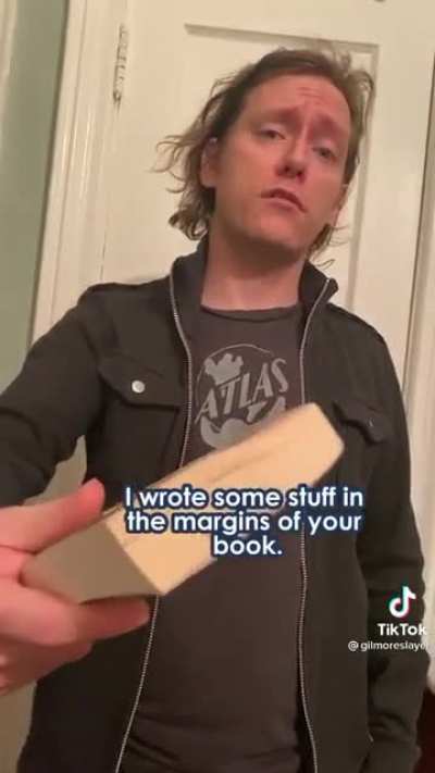 Found this on Tiktok. The thoughtful things Jess wrote in the margins of Rory&rsquo;s book.