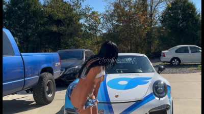 So I established I can squirt over a car hood&hellip;&hellip;..