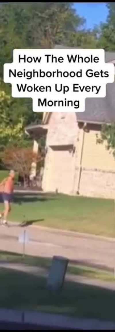 Old guys gets a little to vocal while running