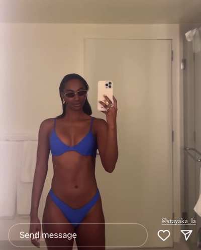 Taylor (BB24) shows off in a bikini