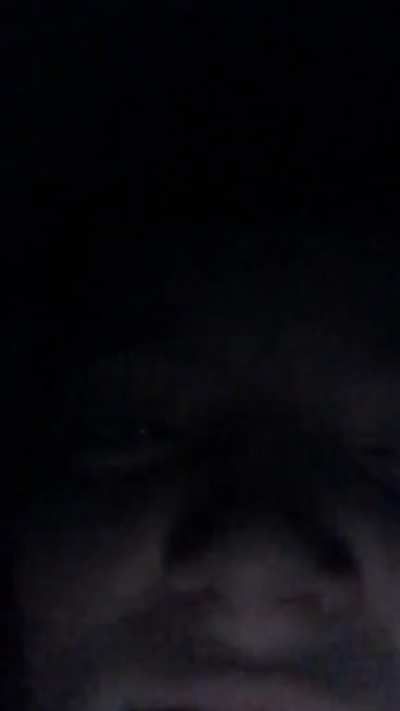 It was dark, and we were in a FaceTime call. I took full advantage.