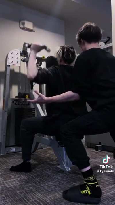 Bros working out.