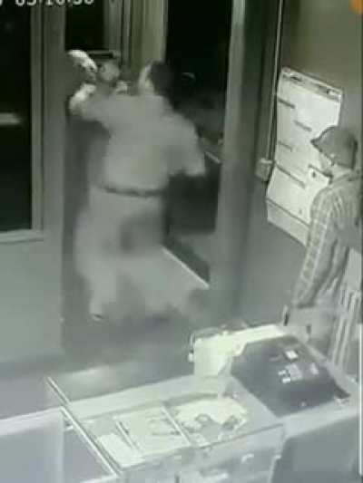 Man physically ejected from a strip club comes back, pulls gun, GETS DROPPED!!