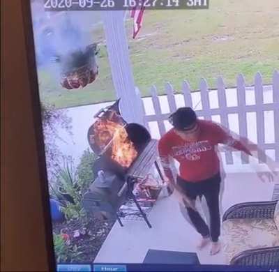 WCGW if you put the grill under the hanging plant