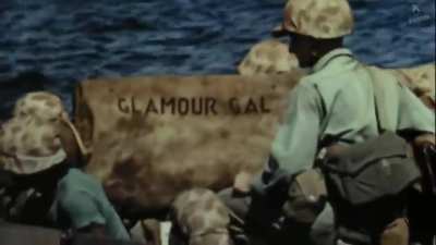 Colorized Footage of Combat During the Battle of Iwo Jima.