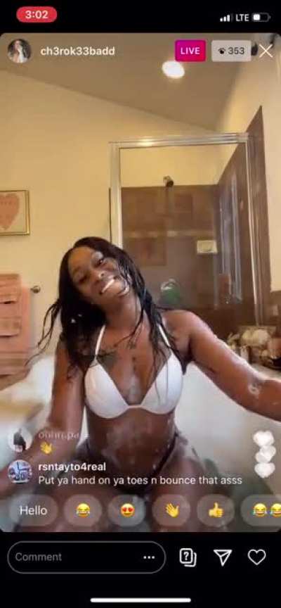 Name top left, she ain&rsquo;t active on OF but she get on live and do this every other week