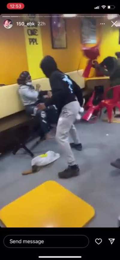 150 Lz niggas caught a Jackson Ave member in a store yesterday