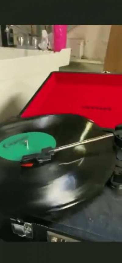 Listening to Igor the first time on my cute little vynals playing machine my wife&rsquo;s boyfriend gave me 🤪