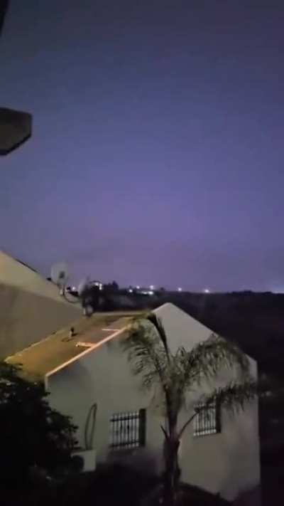 Iron Dome intercepting several Hezbollah rockets over the western Galilee this morning (August 25, 2024)
