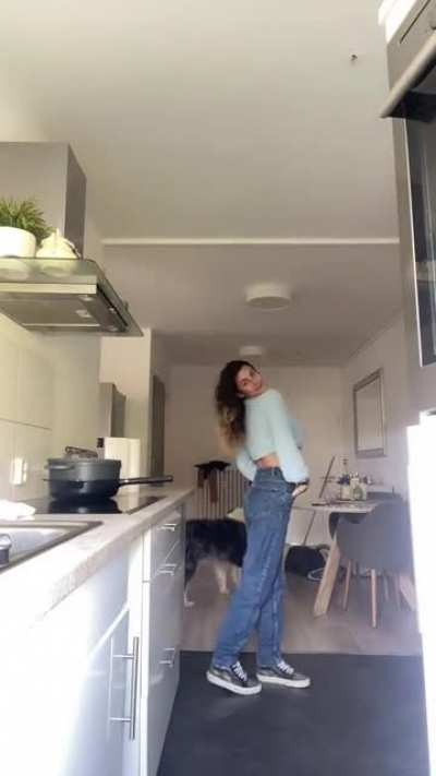 Blue jeans and sweater