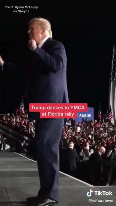 Trump dances to YMCA at a rally