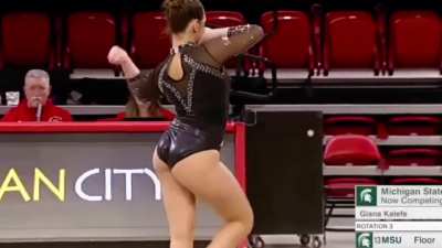 Michigan State&rsquo;s Giana Kalefe is next‼️💚🤍🤸&zwj;♀️