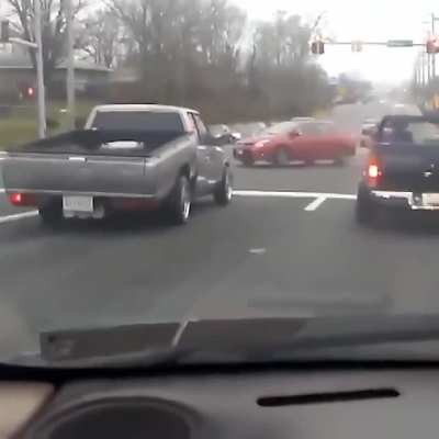Two trucks with hydraulics