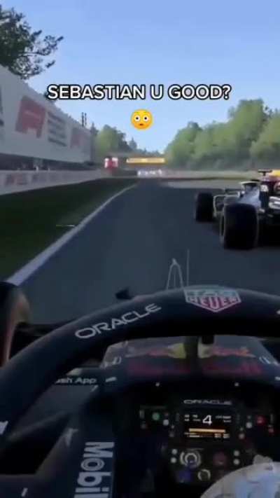 "But here comes Sebastian Vettel"