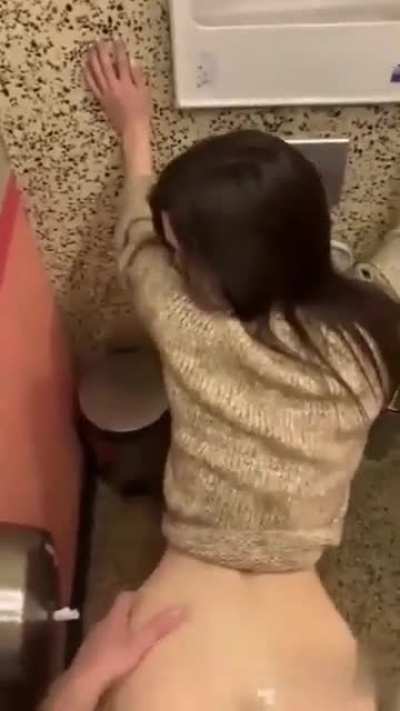 Good slut gets railed in bathroom
