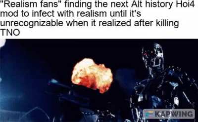 I 99% sure after they kill TNO they will find another Alt History mod to kill "in the name of realism"