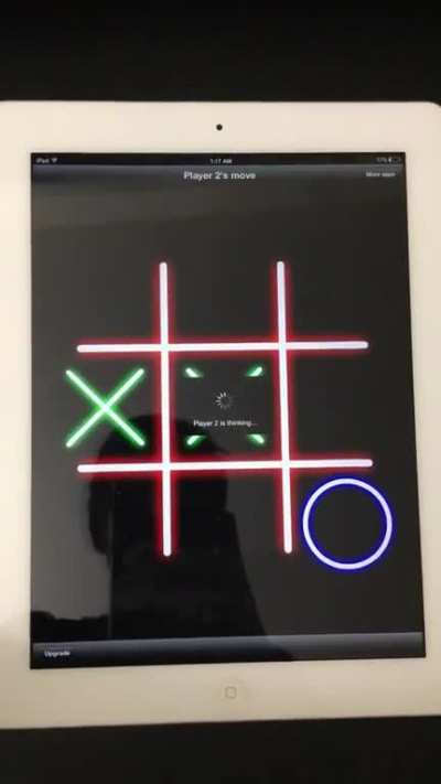 Playing tic tac toe with an idiot computer