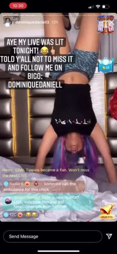Her being a retard