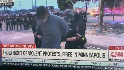 Minneapolis police just arrested CNN reporter Omar Jimenez live on air even after he identified himself.
