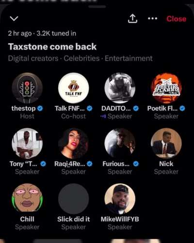 TAXSTONE and Flakko beefin 🤣&hellip;the whole spaces was clownin Flakko soon as he hung up 