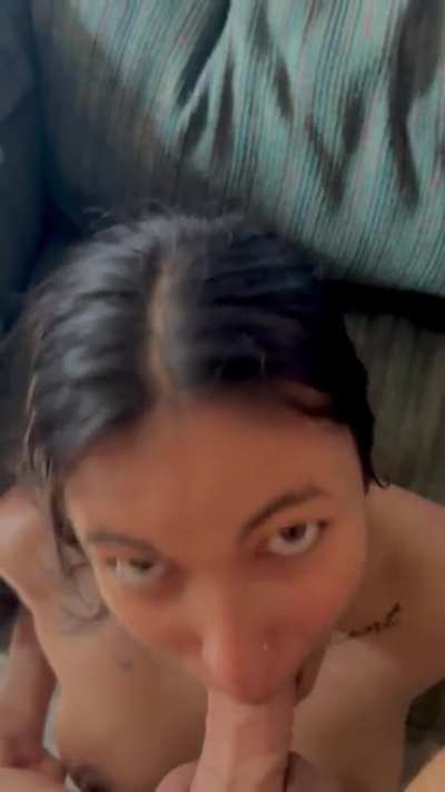 Giving daddy a blowjob for father&rsquo;s day