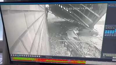 Roof of a building collapsed on woman just after she went in her car,Russia 14/2/24