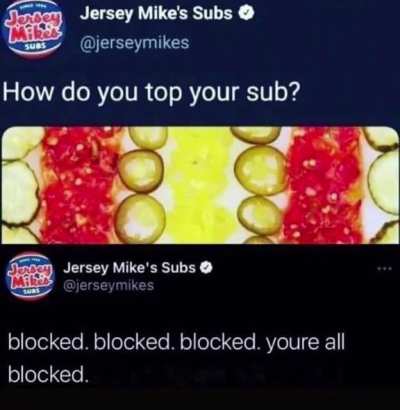 Regret is what the social media manager feels.