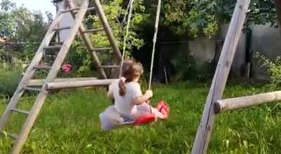 My kid just "mastered" the big girl swing 5 minutes ago