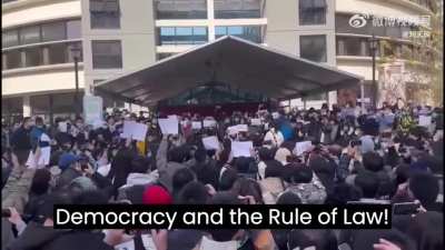 Students at China's best university, Tsinghua University call for Democracy, Freedom of Speech and Rule of Law
