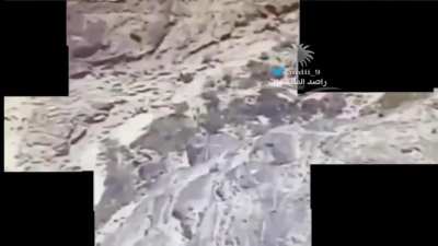 23 Houthis hiding under a rock in Yemen-Saada were bombed by the Saudi Air Force
