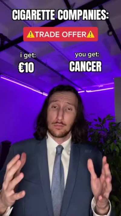 This sounds like a shitty deal, I want twice the cancer
