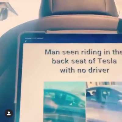 I&rsquo;ll just read a news article about me sitting in the backseat of my Tesla on AP while i&rsquo;m in the backseat of my Tesla on AP&hellip;thankfully he&rsquo;s been apprehended.
