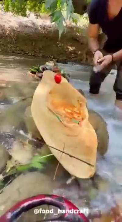 This woulda been much easier in a kitchen