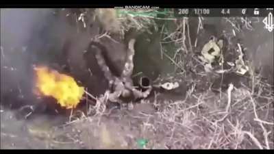 Russian soldier wants to warm up by burning teammate. His teammate had a grenade that explodes. Spartan Brigade