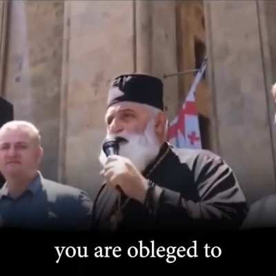 For my Non-Georgian speaking friends, a priest calling on people to use force for the sake of motherland