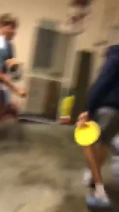 Slippery garage floors make for perfectly cut screams
