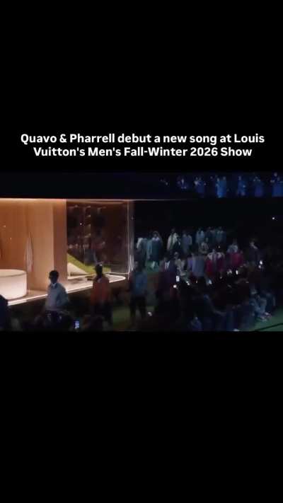 Quavo &amp;amp; Pharrell debut a new song called "Hit A Lick" at Louis Vuitton's Men's Fall- Winter 2026 Show