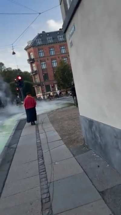 What was this steaming green liquid that I saw this morning right outside &Oslash;sterport??