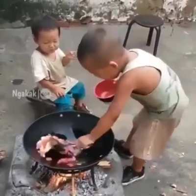3-year-old chef!