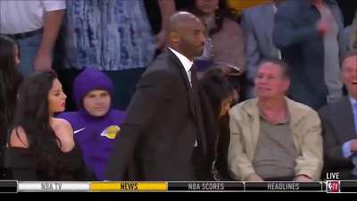 KCP airballs game winner attempt in regulation, Kobe leaves the arena.