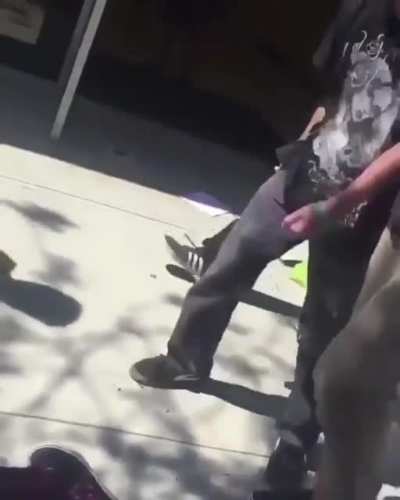 Guy saves blind friend from bully