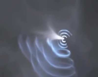 Falcon 9&rsquo;s thrusters pulsing as the booster heading back to Earth