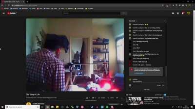 i didn't expect to click on his stream and see this