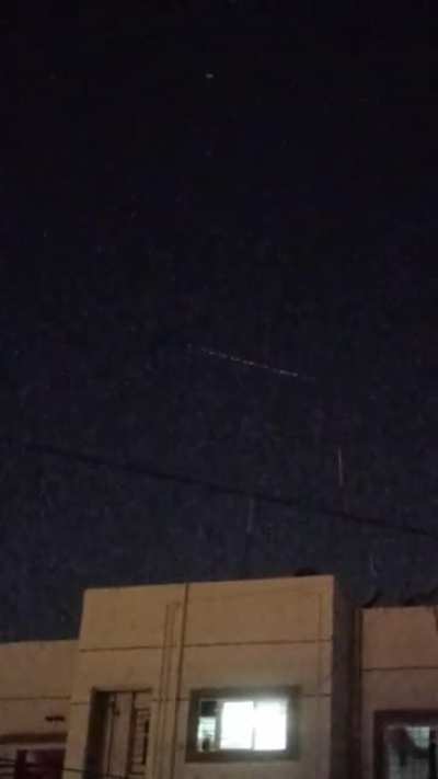 Drones? Did anyone notice this strange line just now? Increase brightness to see.