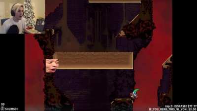 xQc playing "Jump King"