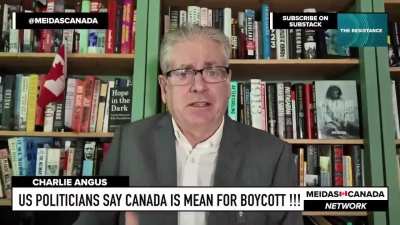 Charlie Angus responds to Senator Adam Schiff on the impact of the Canadian booze boycott: "Instead of saying, 'Stop being mean to us, Canada, why won't you like us' -- why aren't you taking those intense losses and putting pressure on the White House and