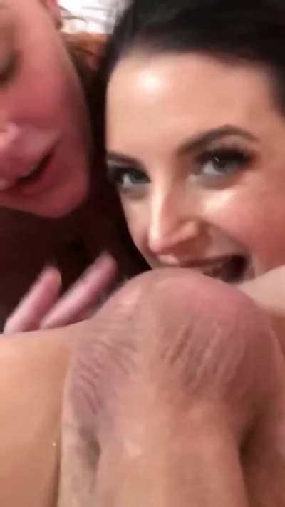 Sophie Dee &amp;amp; Angela White rimming a guy