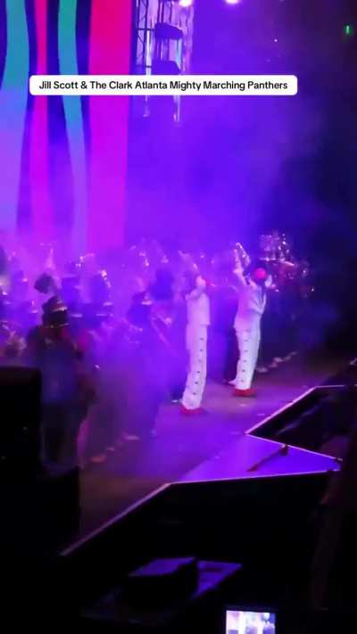 Jill Scott with The Clark Atlanta Marching Band performing 